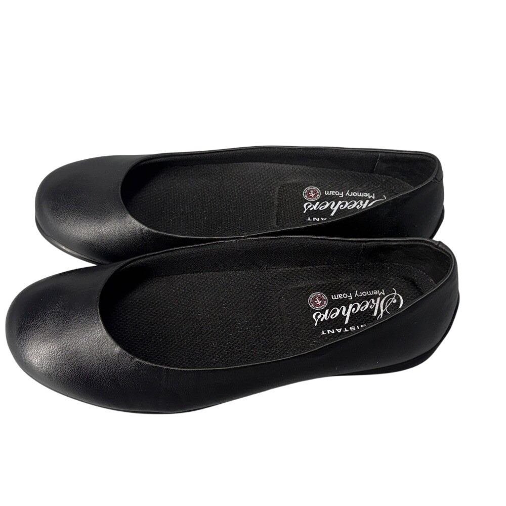 Skechers Work Slip Resistant Memory Foam Ballet Flats Black‎ Women Size 9.5